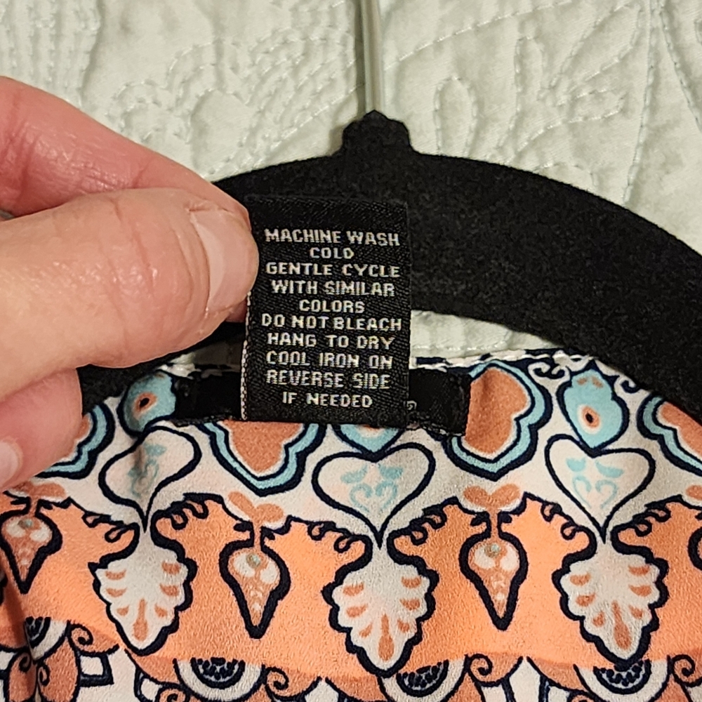 Rue21 boho elephant print boho chiffon blouse - Picture 7 of 8